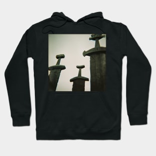 Sverd i Fjell - Monumental Sculpture in Norway - Lomography Medium Format Diana F+ Hoodie